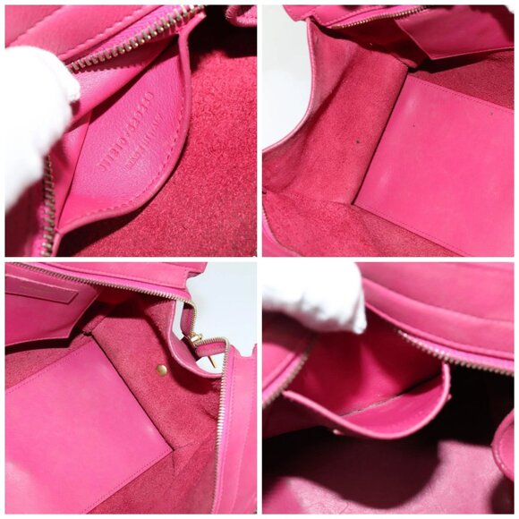 SAINT LAURENT Petit Cabas Hand Bag Leather 2way Pink Gold 311210 Auth 122446 - Picture 16 of 16